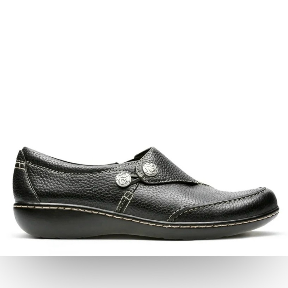 Clark’s Black Leather Ashland Lane Women's Loafers